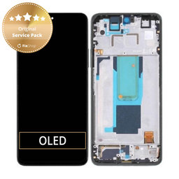 Xiaomi Redmi Note 11 Pro+ 5G 220333QAG - LCD zaslon + steklo na dotik + okvir (Mysterious Black) - 560001K16U00 Genuine Service Pack