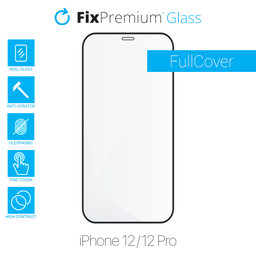 FixPremium FullCover Glass - Kaljeno Steklo za iPhone 12 in 12 Pro