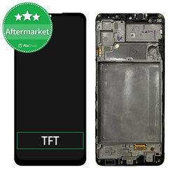 Samsung Galaxy M22 M225F - LCD zaslon + steklo na dotik + okvir (Black) TFT