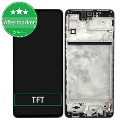 Samsung Galaxy M53 5G M536B - LCD zaslon + steklo na dotik + okvir (Black) TFT