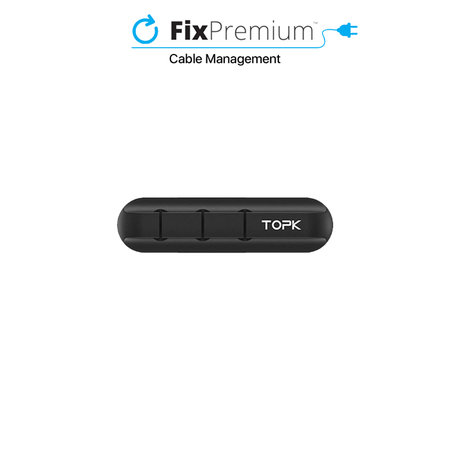TOPK - Organizator kablov - Držalo za 3 kable, črn