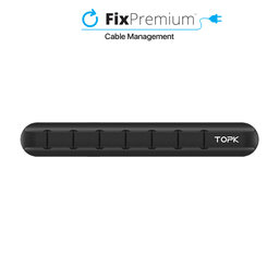 TOPK - Organizator za kable - Držalo za 7 kablov, črn