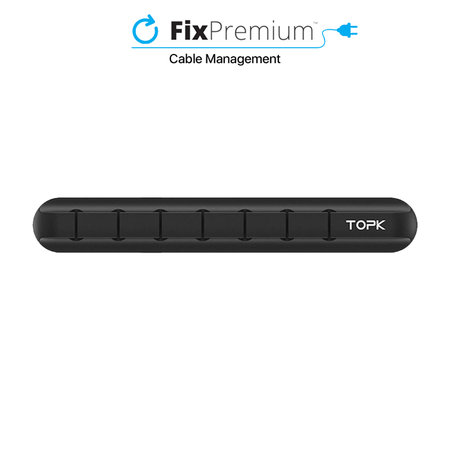 TOPK - Organizator za kable - Držalo za 7 kablov, črn