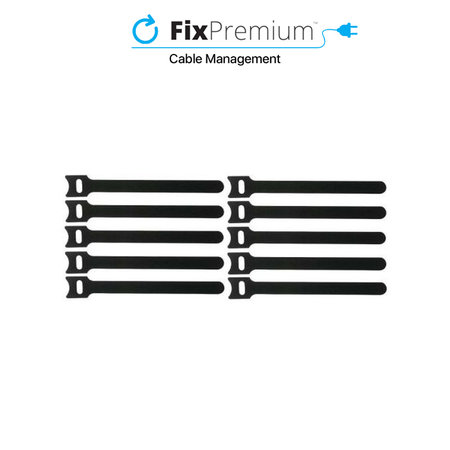 FixPremium - Organizator kablov - Trak - Komplet 10 kosov, črn