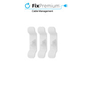 FixPremium - Organizator kablov - Ročaj - Komplet 3 kosov, prozoren