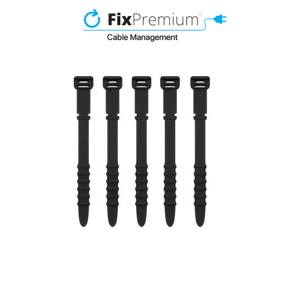 FixPremium - Organizator kablov - Trak - Komplet 10 kosov, črn