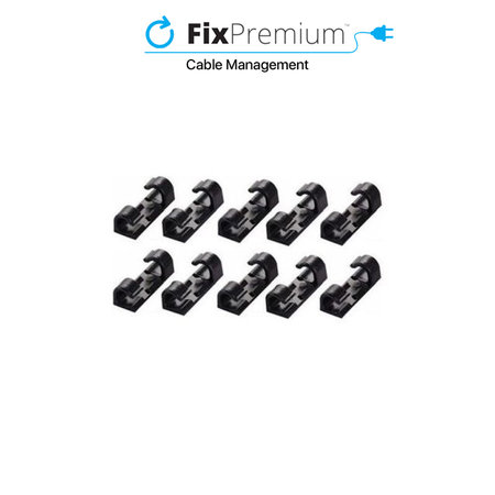FixPremium - Organizator kablov - Ročaj - Komplet 10 kosov, črn