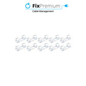 FixPremium - Organizator kablov - Ročaj - Komplet 10 kosov, prozoren