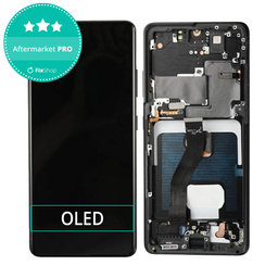 Samsung Galaxy S21 Ultra G998B - LCD zaslon + steklo na dotik + okvir (Phantom Black) OLED