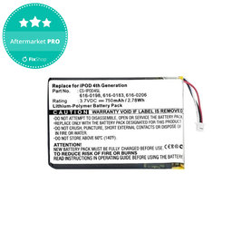 Apple iPod (4th Gen) - Baterija 616-0183 750mAh HQ