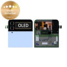 Samsung Galaxy Z Flip 4 F721B - LCD zaslon + steklo na dotik + okvir (zunanji) (Blue) - GH97-27947D Genuine Service Pack