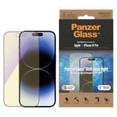 Kaljeno steklo UWF Anti-Bluelight AB z aplikatorjem za iPhone 14 Pro, Črna, PanzerGlass