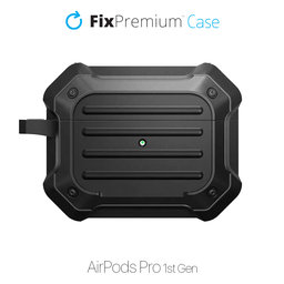 FixPremium - Nezlomljiva torbica za AirPods Pro, črna