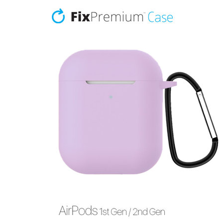 FixPremium - Silikonski ovitek za AirPods 1 in 2, lila