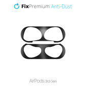 FixPremium - Nalepka proti prahu za AirPods 3, črna