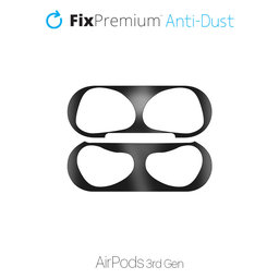 FixPremium - Nalepka proti prahu za AirPods 3, črna