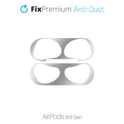 FixPremium - Nalepka za prah za AirPods 3, srebrna