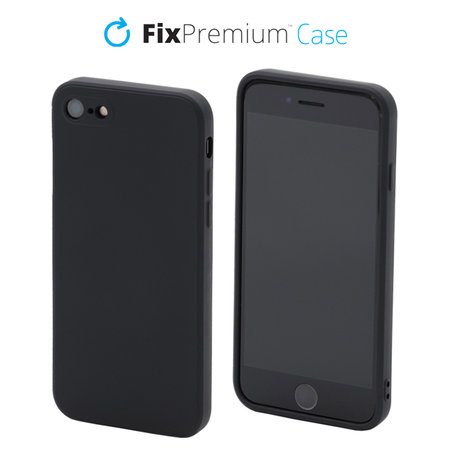 FixPremium - Silikonski ovitek za iPhone 7, 8, SE 2020 in SE 2022, črn