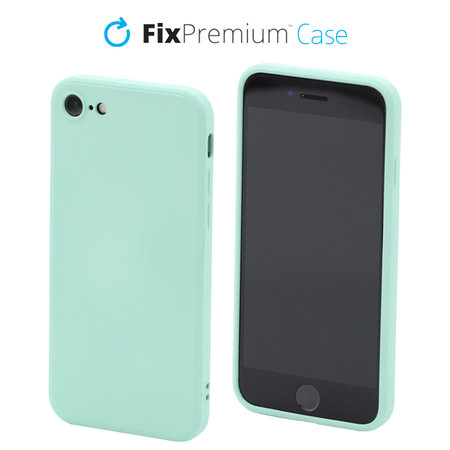 FixPremium - Silikonski ovitek za iPhone 7, 8, SE 2020 in SE 2022, svetlo cyan