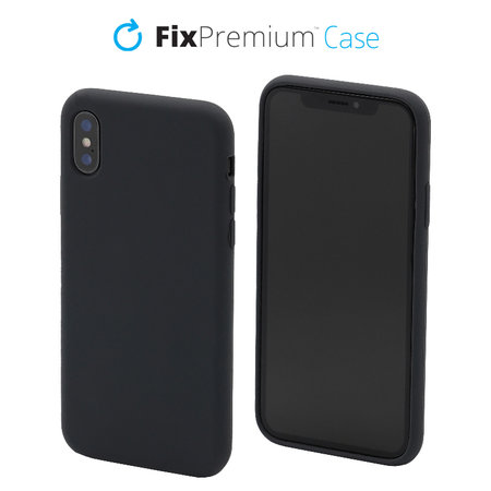 FixPremium - Silikonski ovitek za iPhone X in XS, vesoljsko siv