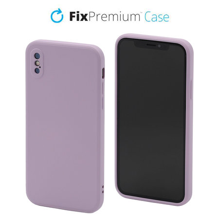 FixPremium - Silikonski ovitek za iPhone X in XS, vijoličen