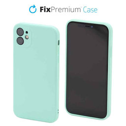 FixPremium - Silikonski ovitek za iPhone 11, svetlo cyan