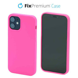 FixPremium - Silikonski ovitek za iPhone 12 mini, magenta