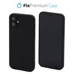 FixPremium - Silikonski ovitek za iPhone 12, črn