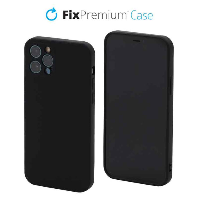 FixPremium - Silikonski ovitek za iPhone 12 Pro, črn