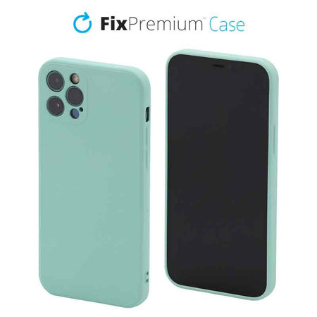 FixPremium - Silikonski ovitek za iPhone 12 Pro, svetlo cyan