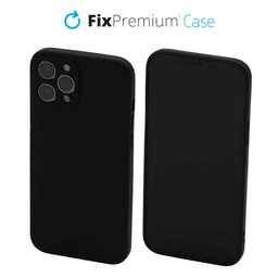 FixPremium - Silikonski ovitek za iPhone 12 Pro Max, črn