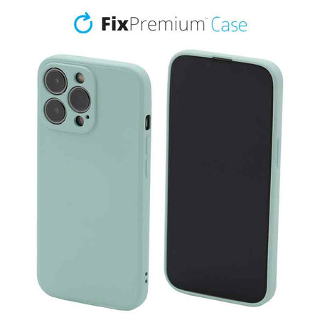 FixPremium - Silikonski ovitek za iPhone 13 Pro, svetlo cyan