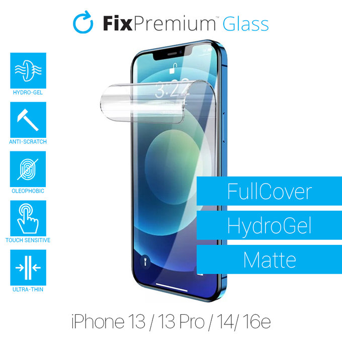 FixPremium HydroGel Matte - Zaščitna folija za iPhone 13, 13 Pro in 14