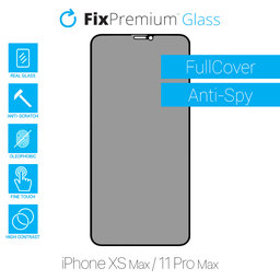 FixPremium Privacy Anti-Spy Glass - Kaljeno Steklo za iPhone XS Max in 11 Pro Max