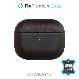FixPremium - Usnjena torbica za AirPods 3, črna