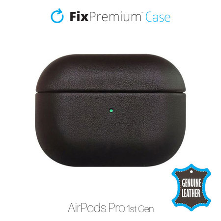 FixPremium - Usnjena torbica za AirPods Pro, črna