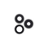 Apple iPhone 14 Pro, 14 Pro Max - Steklo zadnje kamere z okvirjem (Space Black) - 3 kosi