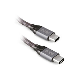 SBS - Kabel Thunderbolt 3 (USB-C) Kabel s PowerDelivery 240 W (1 m), siv