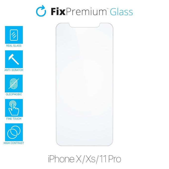 FixPremium Glass - Kaljeno Steklo za iPhone X, XS in 11 Pro