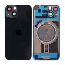 Apple iPhone 14 - Steklo zadnjega ohišja + Leča kamere + Kovinska plošča + Magsafe magnet (Midnight)