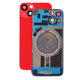 Apple iPhone 14 - Steklo zadnjega ohišja + Leča kamere + Kovinska plošča + Magsafe magnet (Red)