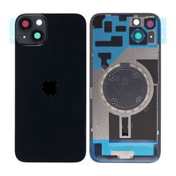 Apple iPhone 14 Plus - Steklo zadnjega ohišja + Leča kamere + Kovinska plošča + Magsafe magnet (Midnight)