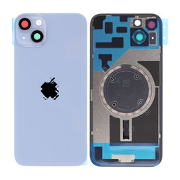 Apple iPhone 14 Plus - Steklo zadnjega ohišja + Leča kamere + Kovinska plošča + Magsafe magnet (Blue)