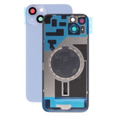 Apple iPhone 14 Plus - Steklo zadnjega ohišja + Leča kamere + Kovinska plošča + Magsafe magnet (Blue)
