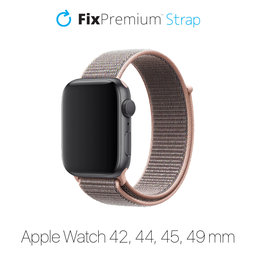 FixPremium - Najlonski pašček za Apple Watch (42, 44, 45 in 49mm), roza