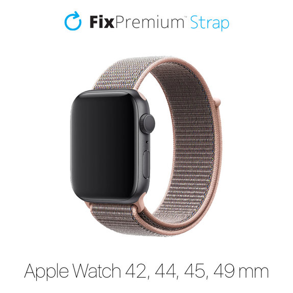 FixPremium - Najlonski pašček za Apple Watch (42, 44, 45 in 49mm), roza