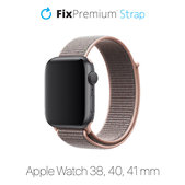 FixPremium - Najlonski pašček za Apple Watch (38, 40 in 41mm), roza
