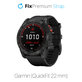 FixPremium - Silikonski trak za Garmin (QuickFit 22mm), črn