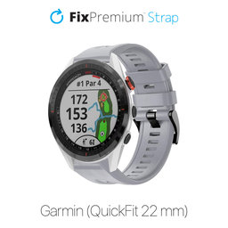 FixPremium - Silikonski trak za Garmin (QuickFit 22mm), siv