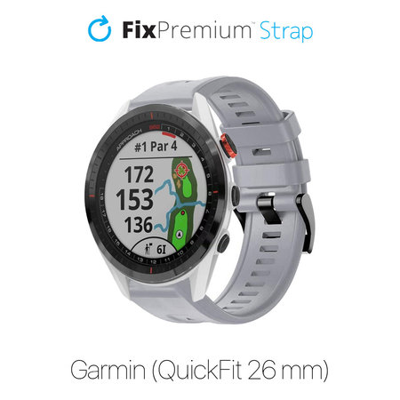 FixPremium - Silikonski trak za Garmin (QuickFit 26mm), siv
